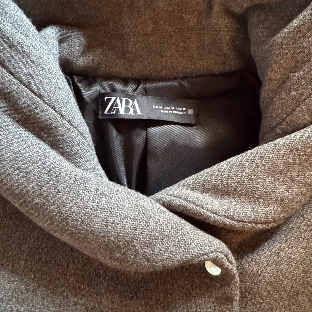 Zara Charcoal Wool Blend Jacket
